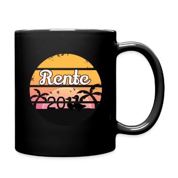 Rente 2022 Ruhestand Pension Retro Geschenk Damen - Full Colour Mug - black - Right