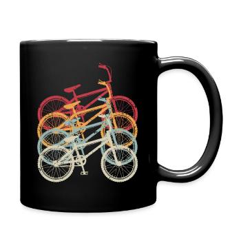 BMX cooles Retro Fan Geschenk Motiv für Junge Mädc - Tasse einfarbig - Schwarz - Rechts