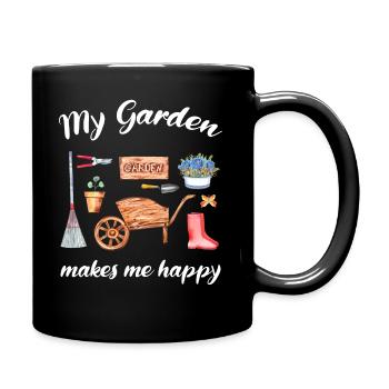 Garten Spruch Gärtner Hobbygärtner Geschenkidee - Tasse einfarbig - Schwarz - Rechts