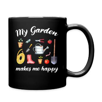 Garten Spruch Gärtner Hobbygärtner Geschenkidee - Tasse einfarbig - Schwarz - Rechts