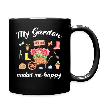 Garten Spruch Gärtner Hobbygärtner Geschenkidee - Tasse einfarbig - Schwarz - Rechts