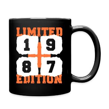 1987 birthday 35 years anniversary retro edition - Full Colour Mug - black - Right