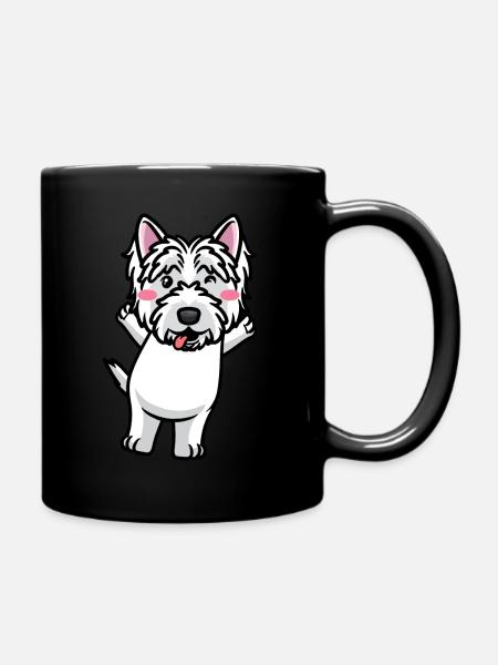 West Highland White Terrier Chien Westie - Mug uni - noir
