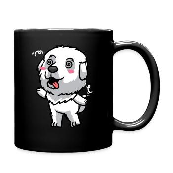 Émoticône de chien de montagne des Pyrénées - Mug uni - noir - Droite