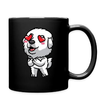 Pyrenean Mountain Dog Dog In Love - Full Colour Mug - black - Right