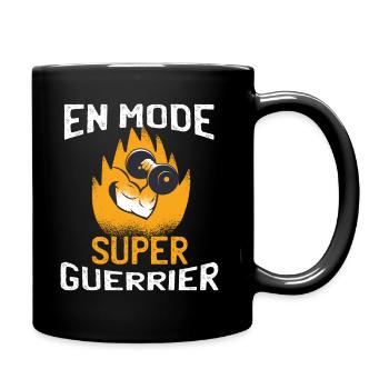 En mode super guerrier - Mug uni - noir - Droite