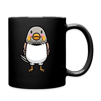 Émoticône d’oiseau de pinson zèbre - Mug uni - noir - Droite