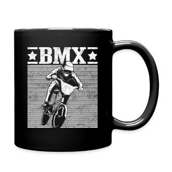 BMX Vintage Fahrrad Fans Kinder Geschenk Jungs BMX - Tasse einfarbig - Schwarz - Rechts