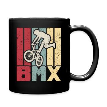 BMX Vintage Fahrrad Fans Kinder Geschenk Jungs BMX - Tasse einfarbig - Schwarz - Rechts