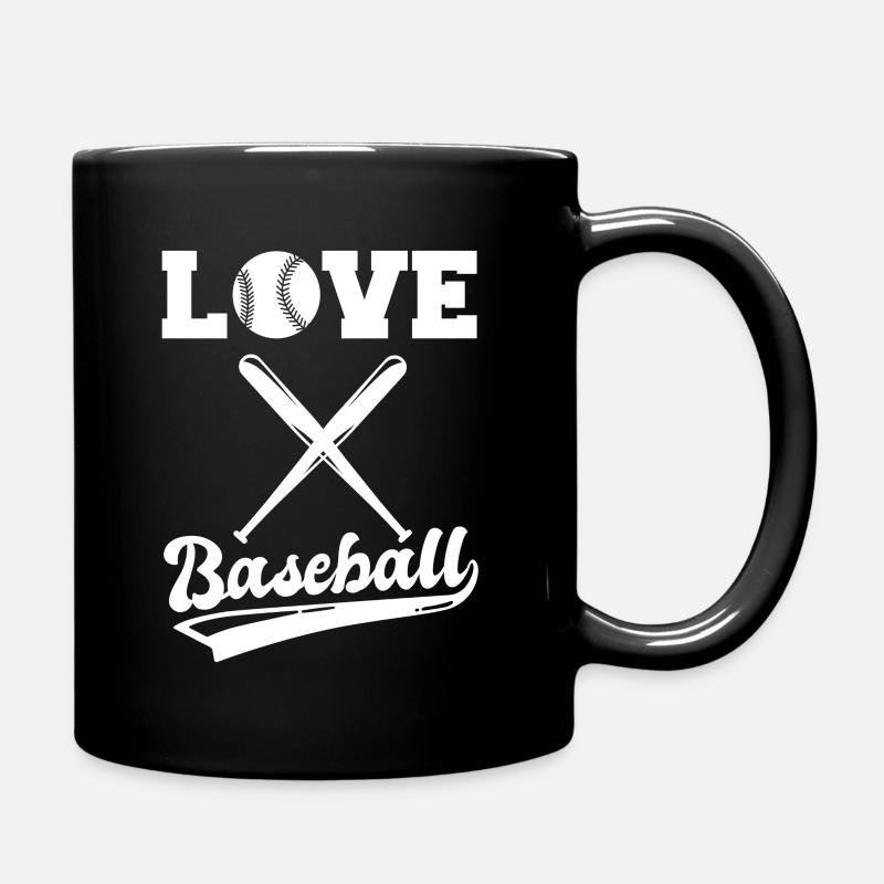 Love baseball - Full Colour Mug - black