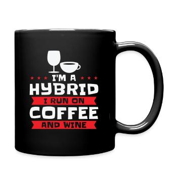 Kaffee Wein Hybrid Alkohol Kaffeesüchtig - Tasse einfarbig - Schwarz - Rechts