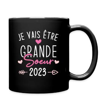 Je Vais Être Grande Sœur 2023 - Mug uni - noir - Droite