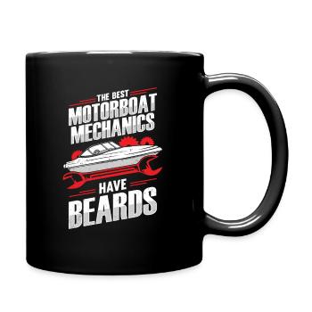 Bootsmechaniker Bart Schiffsmechaniker Geschenk - Tasse einfarbig - Schwarz - Rechts