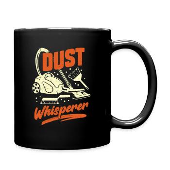 Lustiges Staubsaugen Reinigungskraft Geschenk - Tasse einfarbig - Schwarz - Rechts
