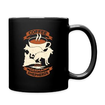 Berger allemand Café Chien Propriétaire Cadeau - Mug uni - noir - Droite