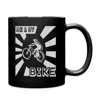 Moi et mon vélo de montagne - Mug uni - noir - Droite