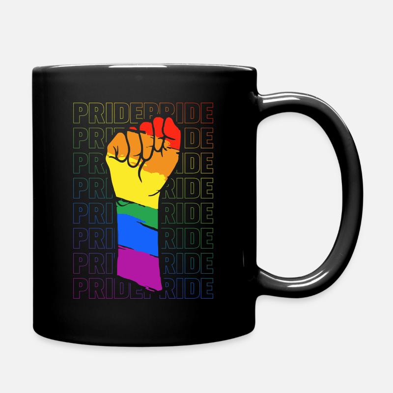 LGBT Regenbogen Faust | Pride Power - Tasse einfarbig - Schwarz