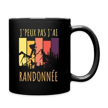 Randonnée - Mug uni - noir - Droite