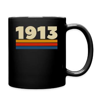 1913 T-Shirt Oldschool - Tasse einfarbig - Schwarz - Rechts