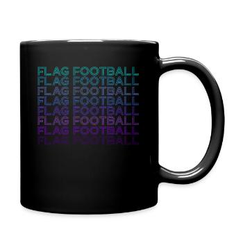 Flag Football Trainer Team Trainer Retro - Full Colour Mug - black - Right