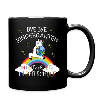 Bye Kindergarten - Tasse einfarbig - Schwarz - Rechts