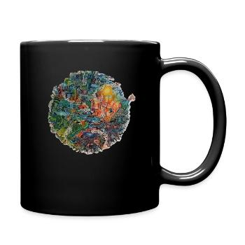 Save Planet Protect the Earth Warning Design - Full Colour Mug - black - Right