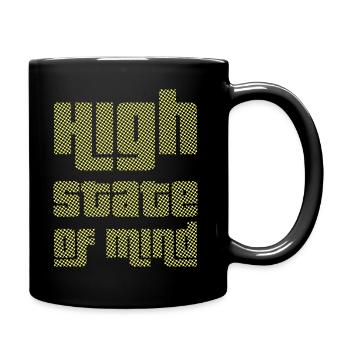 Hoher Gemütszustand - SCHWARZER SCHNITT - Tasse einfarbig - Schwarz - Rechts