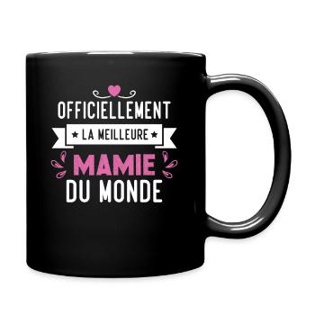 Cadeau meilleure mamie du monde grand mère - Mug uni - noir - Droite