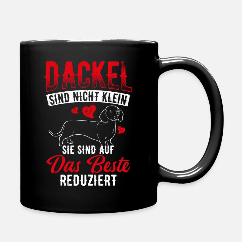 Dackel sind auf das Beste Reduziert Dackel Geschen - Tasse einfarbig - Schwarz