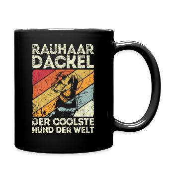Dackel Rauhaardackel, der coolste Hund der Welt - Tasse einfarbig - Schwarz - Rechts