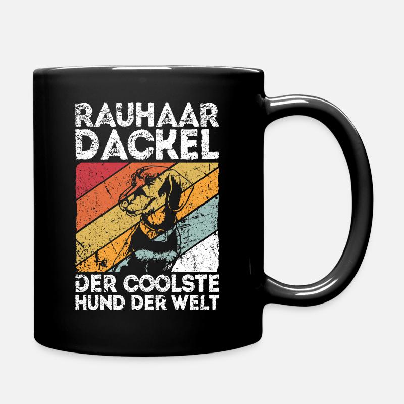 Dackel Rauhaardackel, der coolste Hund der Welt Sp - Tasse einfarbig - Schwarz