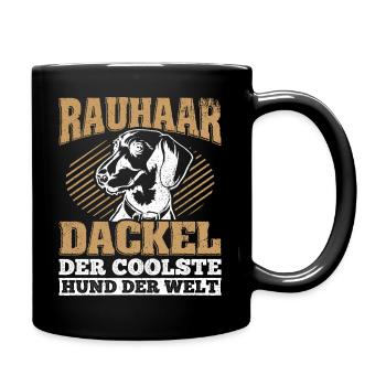 Dackel Rauhaardackel, der coolste Hund der Welt Sp - Tasse einfarbig - Schwarz - Rechts