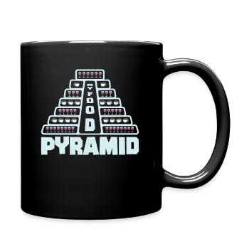 Food Pyramid Coffee Wine Drinking - Full Colour Mug - black - Right