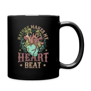 La nature fait battre mon cœur plus vite. - Mug uni - noir - Droite