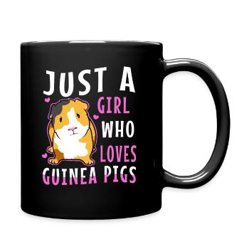 Juste une fille qui aime les cochons d’Inde - Mug uni - noir - Droite