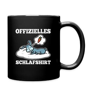 Offizielles schlafshirt Hase - Tasse einfarbig - Schwarz - Rechts