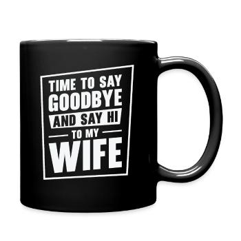 Bachelor Engaged Marrying Wife Wedding Day - Full Colour Mug - black - Right