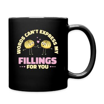 Dim Sums Filling Asian Food Chinese Food Fan - Full Colour Mug - black - Right