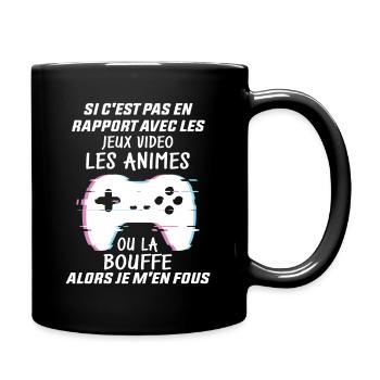 Si C'est Pas En Rapport Avec Les Mangas Jeux Vidéo - Mug uni - noir - Droite