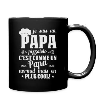 Pizza Cuisinier Restaurant Papa Italie Pizzeria - Mug uni - noir - Droite
