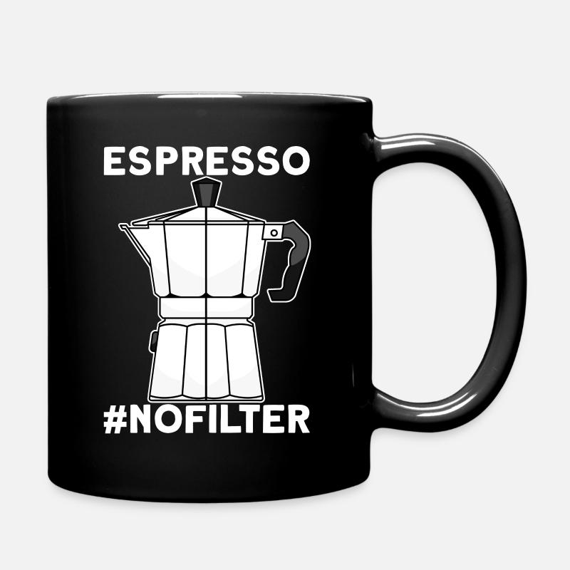 Espresso #nofilter coffee T-Shirt - Full Colour Mug - black