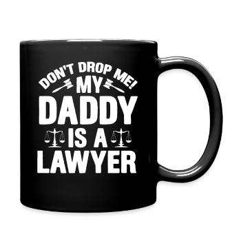 Ne me laissez pas tomber mon papa est avocat - Mug uni - noir - Droite