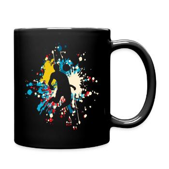 Soccer Stop The Ball Color Splash - Mug uni - noir - Droite
