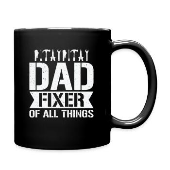 Dad Carpenter Woodworker Woodworking - Full Colour Mug - black - Right