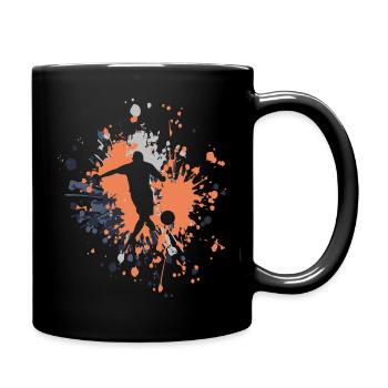 Soccer Behind Color Splash - Full Colour Mug - black - Right