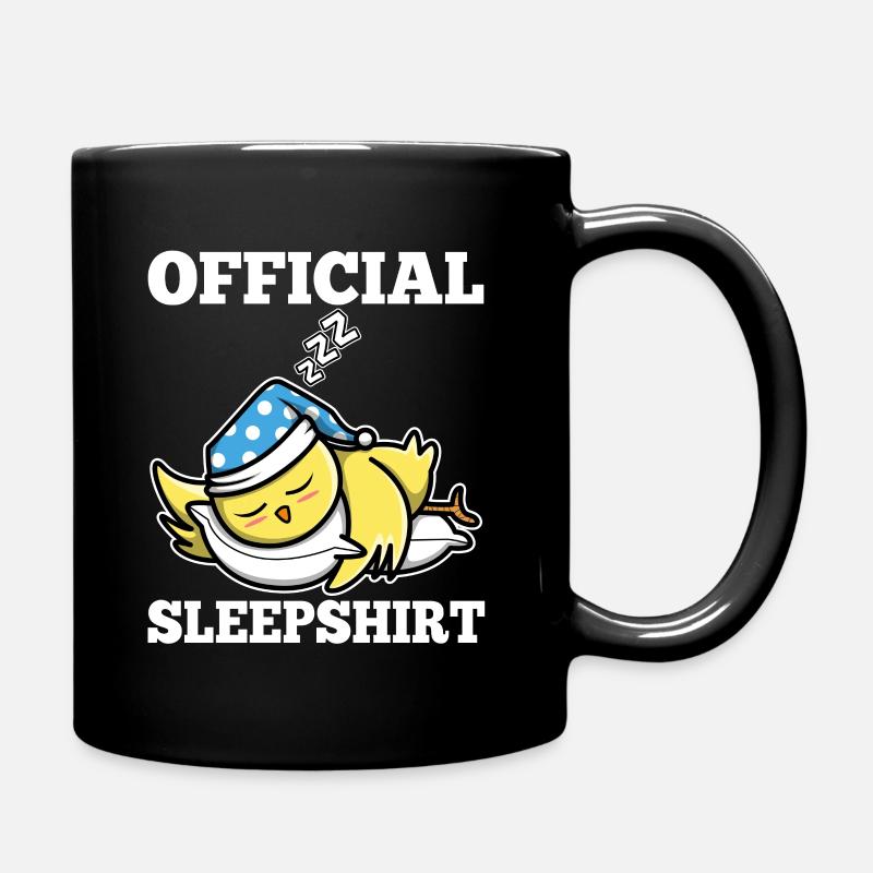 Poulet chemise de nuit officiel - Mug uni - noir