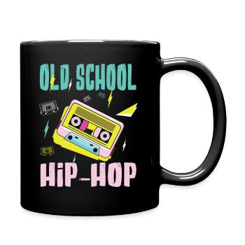 Retro Old School Hip Hop 80s 90s Graffiti Cassette - Tasse einfarbig - Schwarz - Rechts