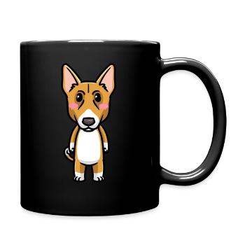 Basenji Hund Emoticon - Tasse einfarbig - Schwarz - Rechts