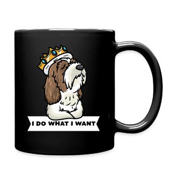Petit Basset Griffon Vendéen Chien - Mug uni - noir - Droite