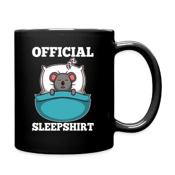 Official Sleeping Shirt Koala - Full Colour Mug - black - Right